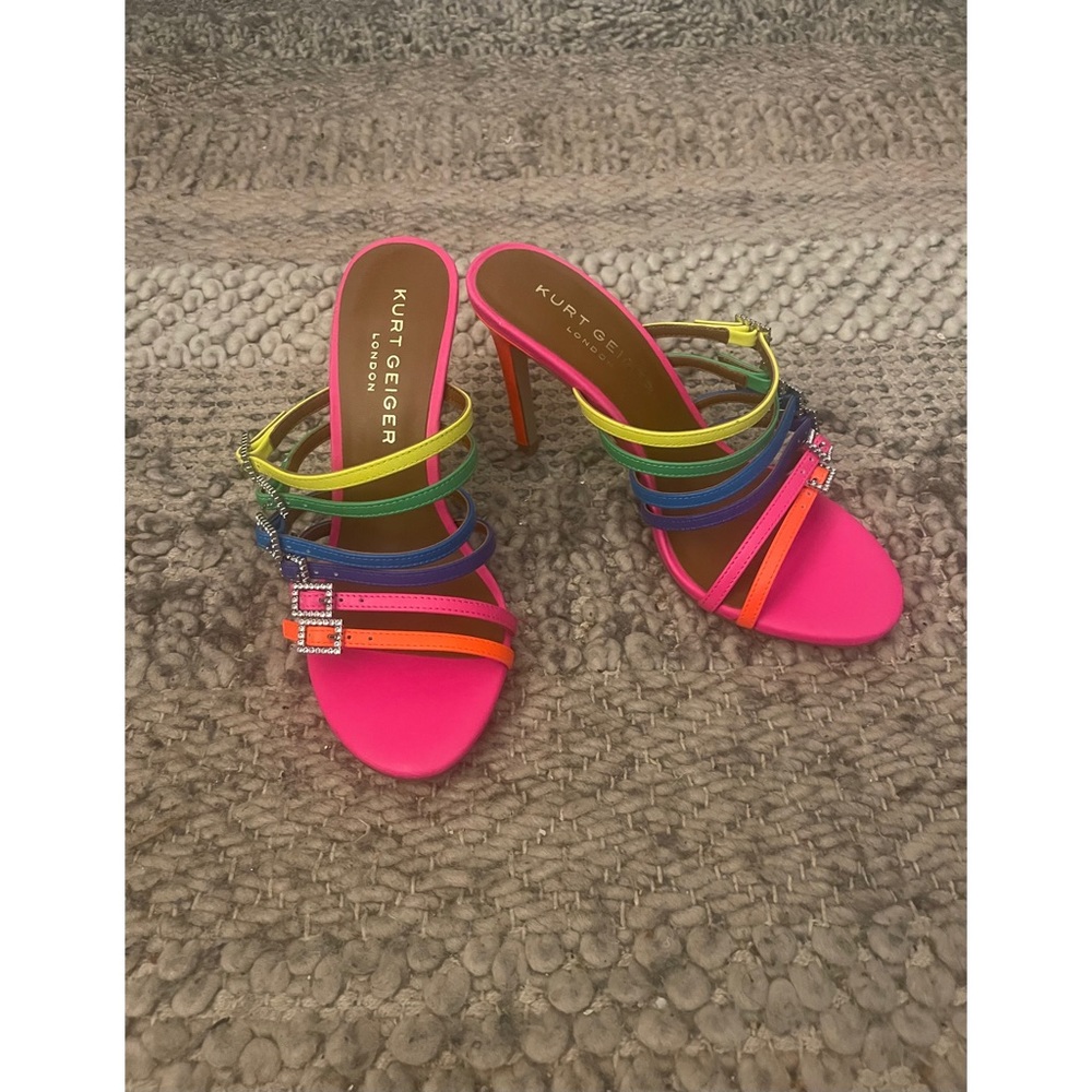 Kurt Geiger Pierra London Rainbow Embellished Buckle Shoes